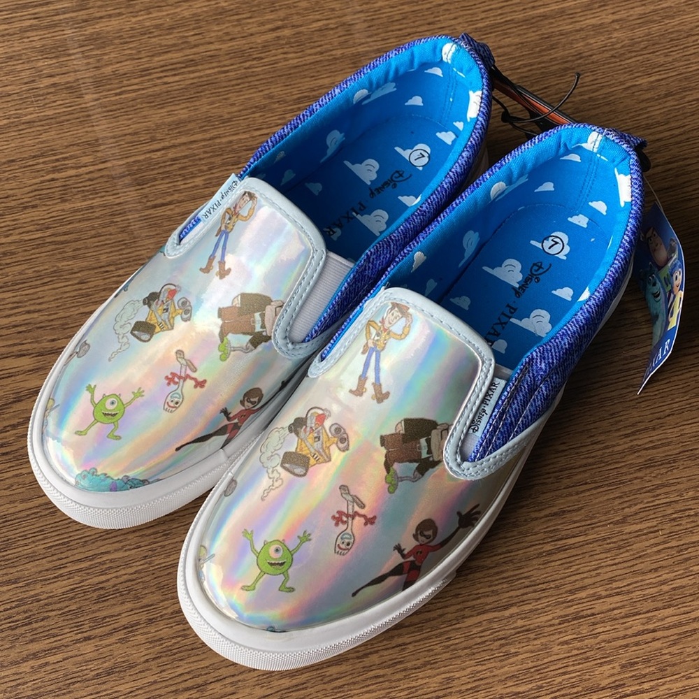 Disney Pixar Slip On Sneakers NEW